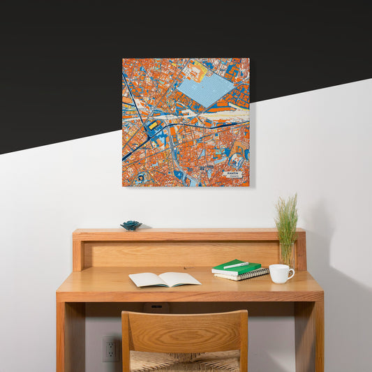 Pantin France Colorful City Map Canvas Print Scene
