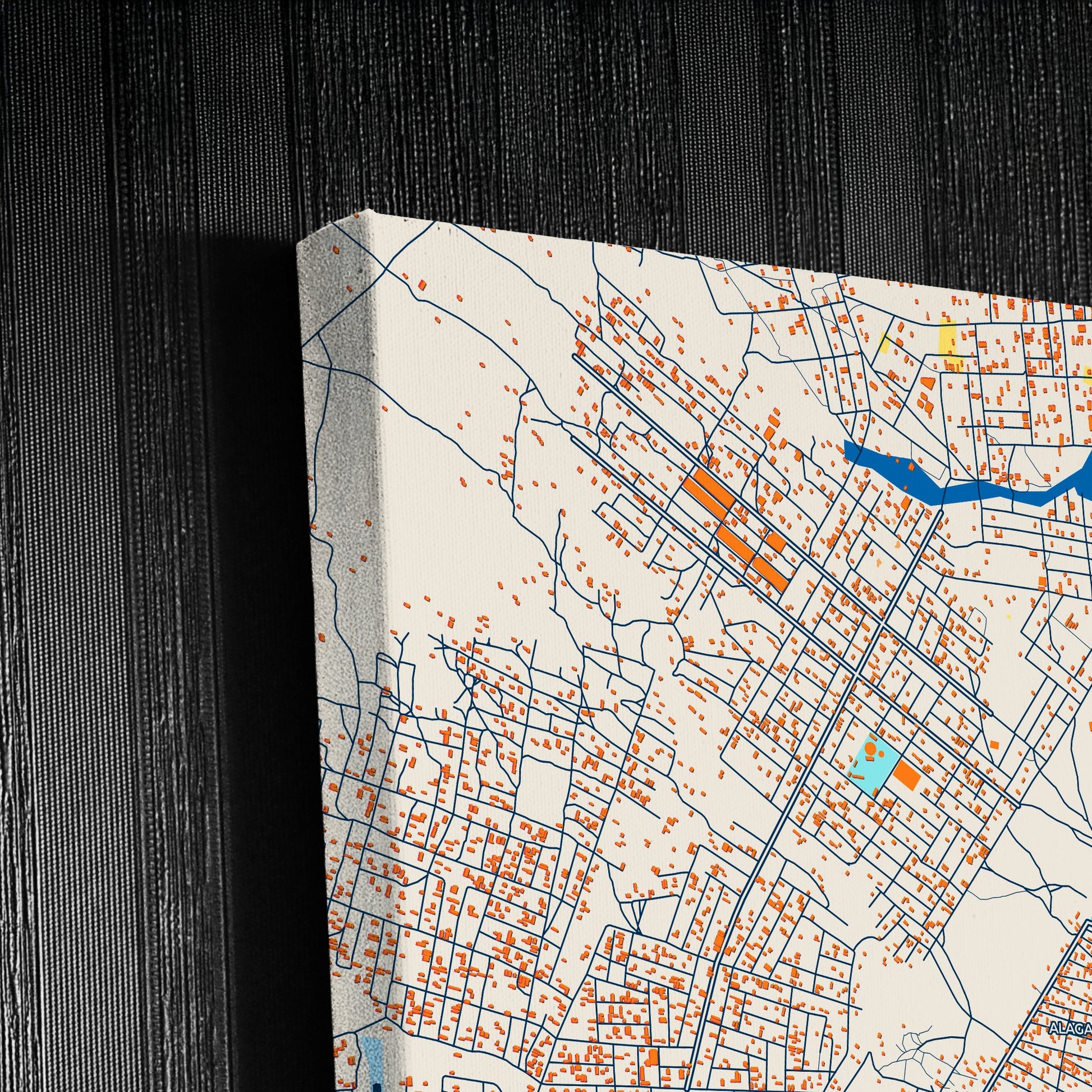 Parakou Benin Colorful City Map Canvas Print Detail