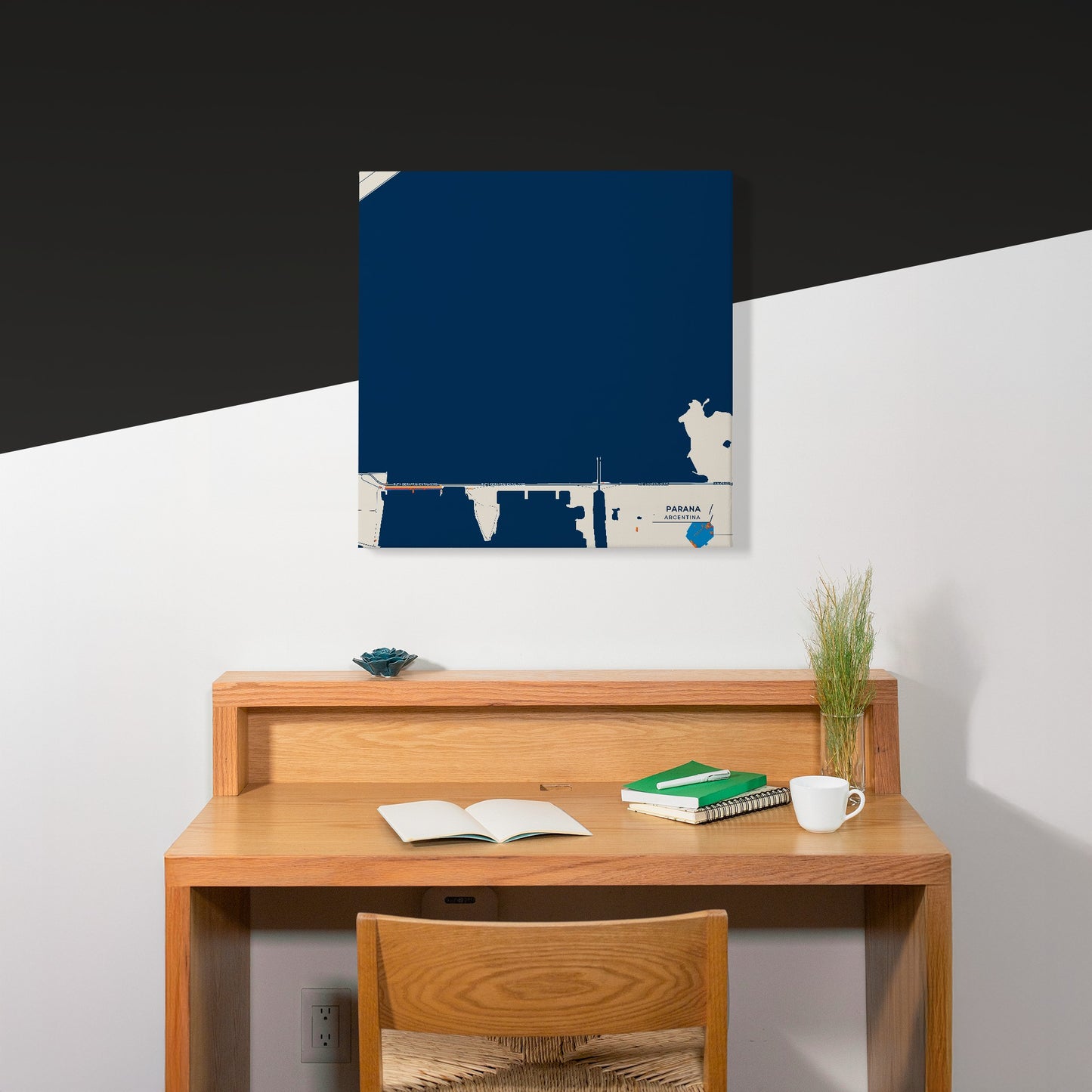 Parana Argentina Colorful City Map Canvas Print Scene