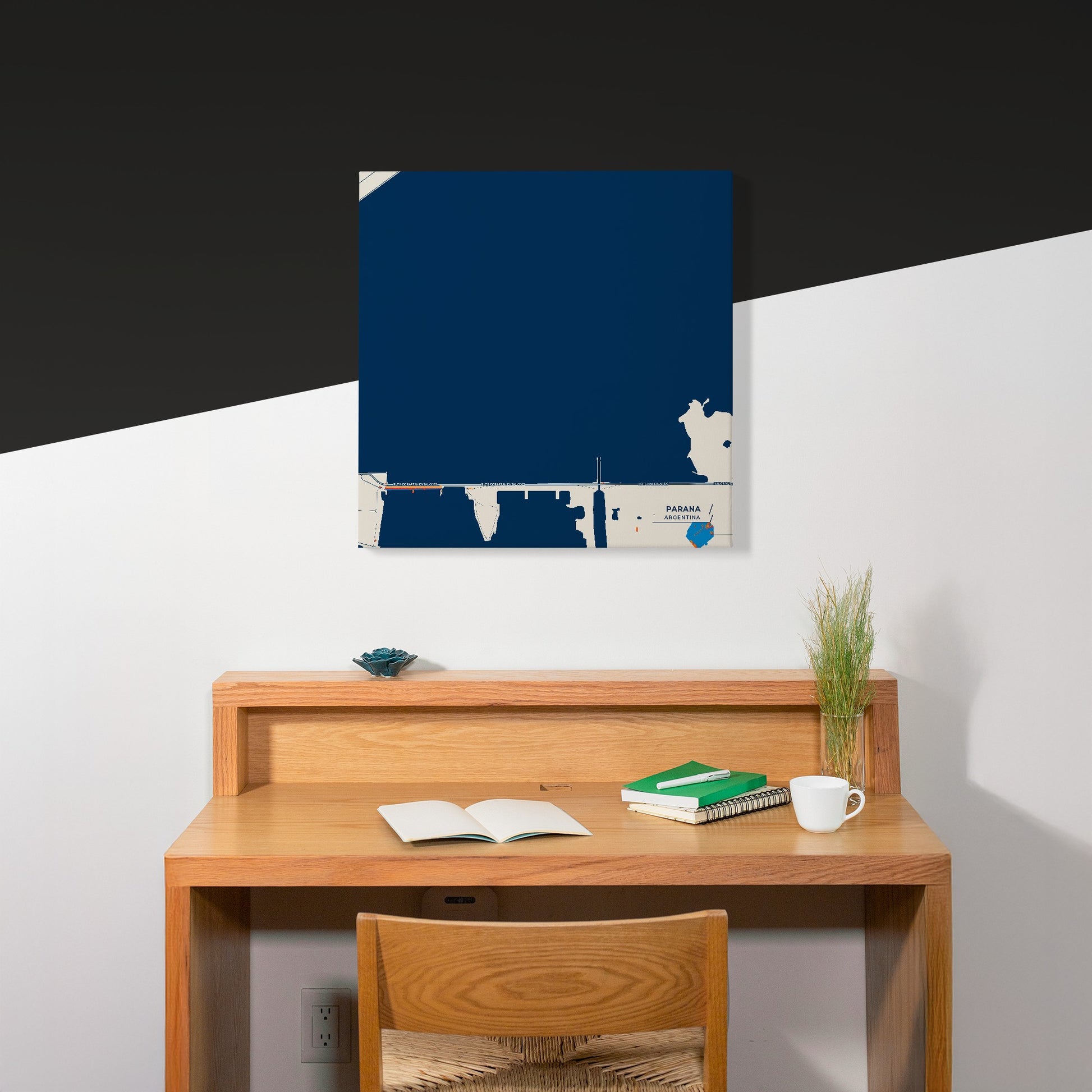 Parana Argentina Colorful City Map Canvas Print Scene