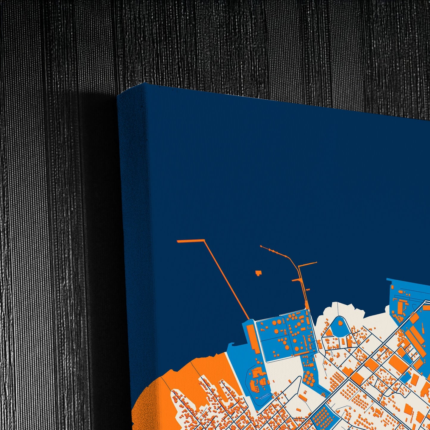 Paranagua Brazil Colorful City Map Canvas Print Detail