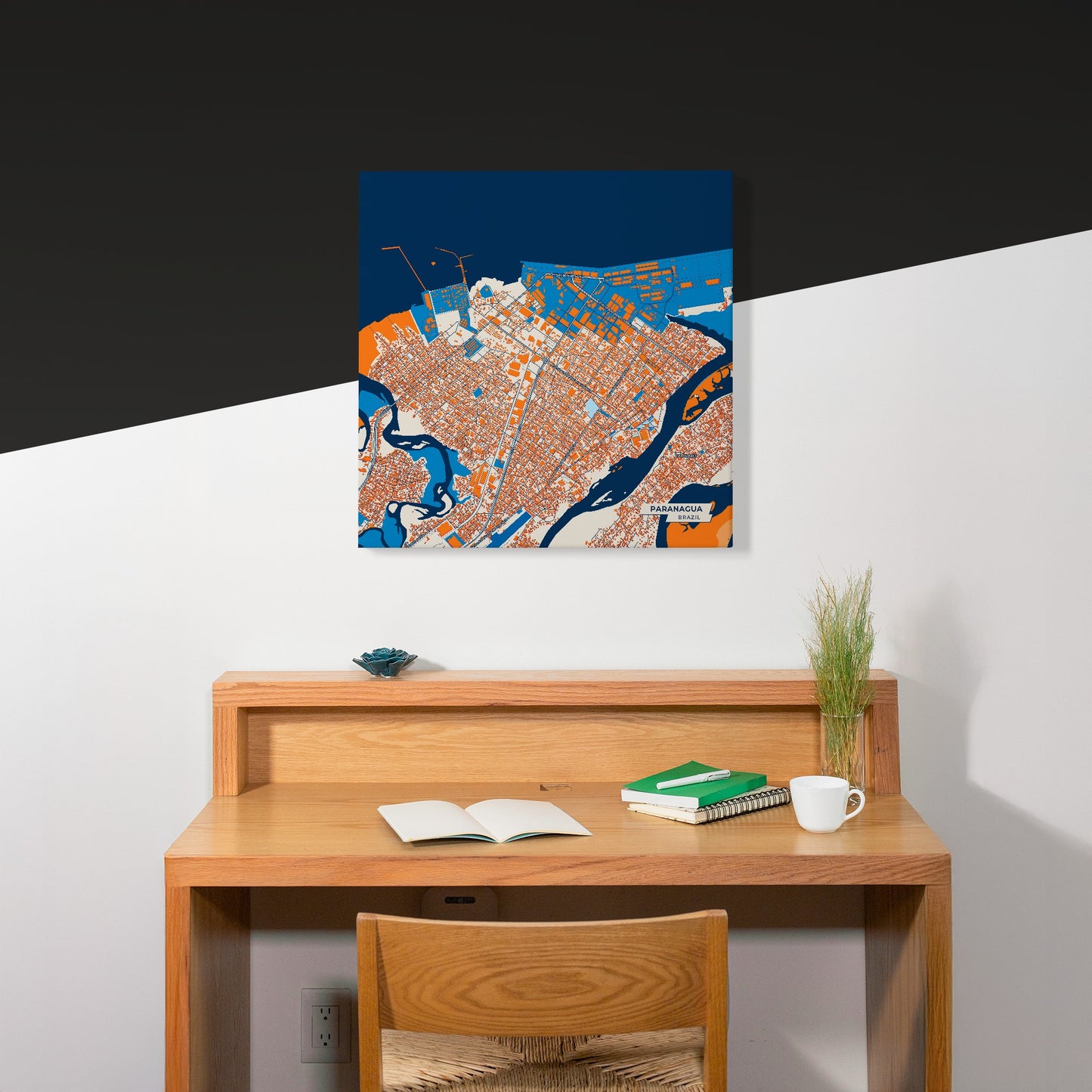 Paranagua Brazil Colorful City Map Canvas Print Scene