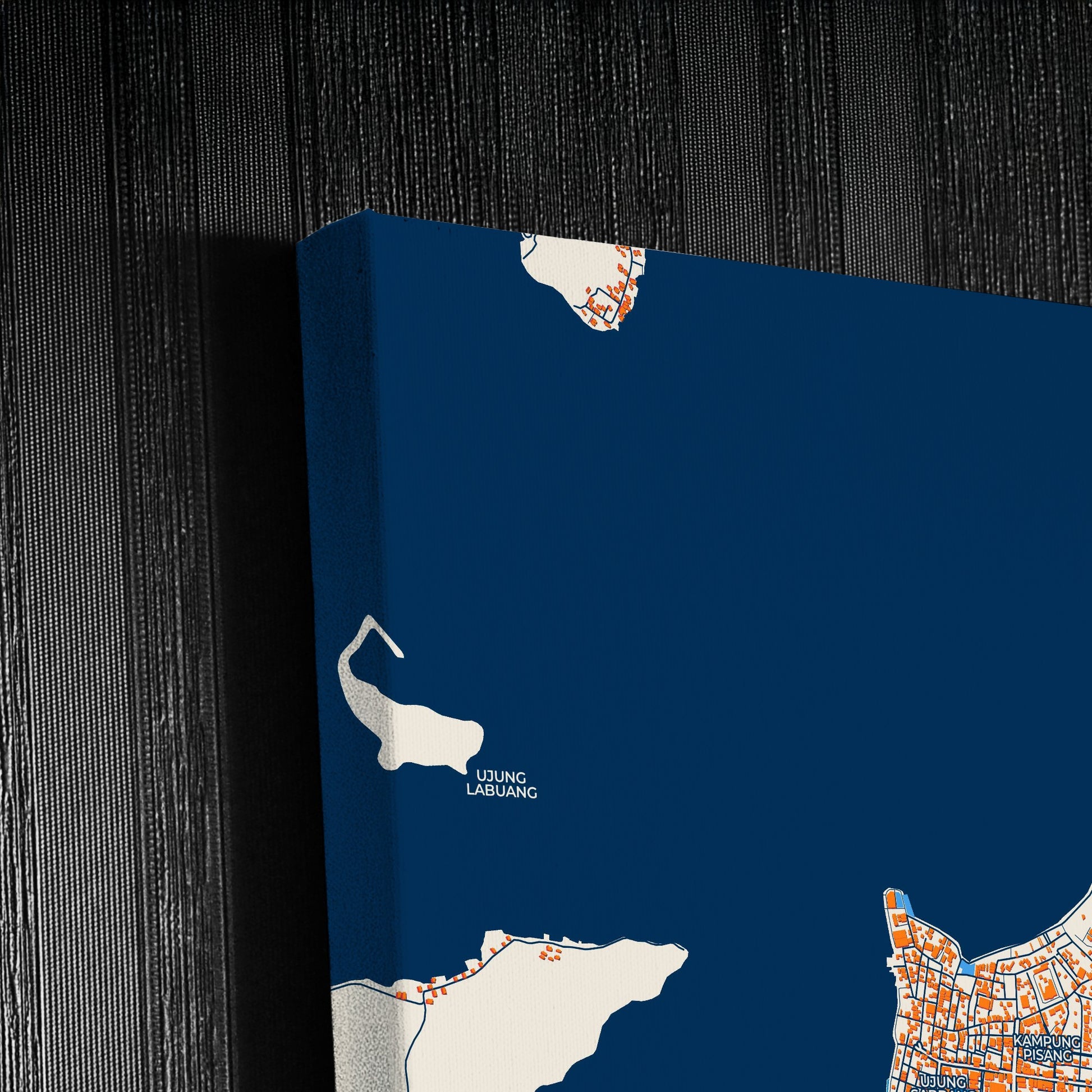 Parepare Indonesia Colorful City Map Canvas Print Detail