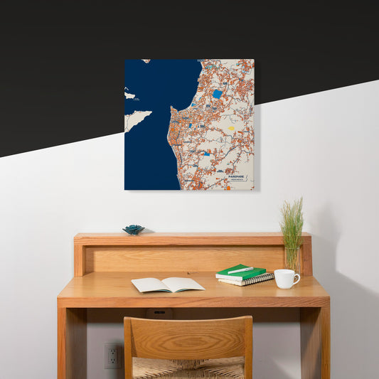 Parepare Indonesia Colorful City Map Canvas Print Scene