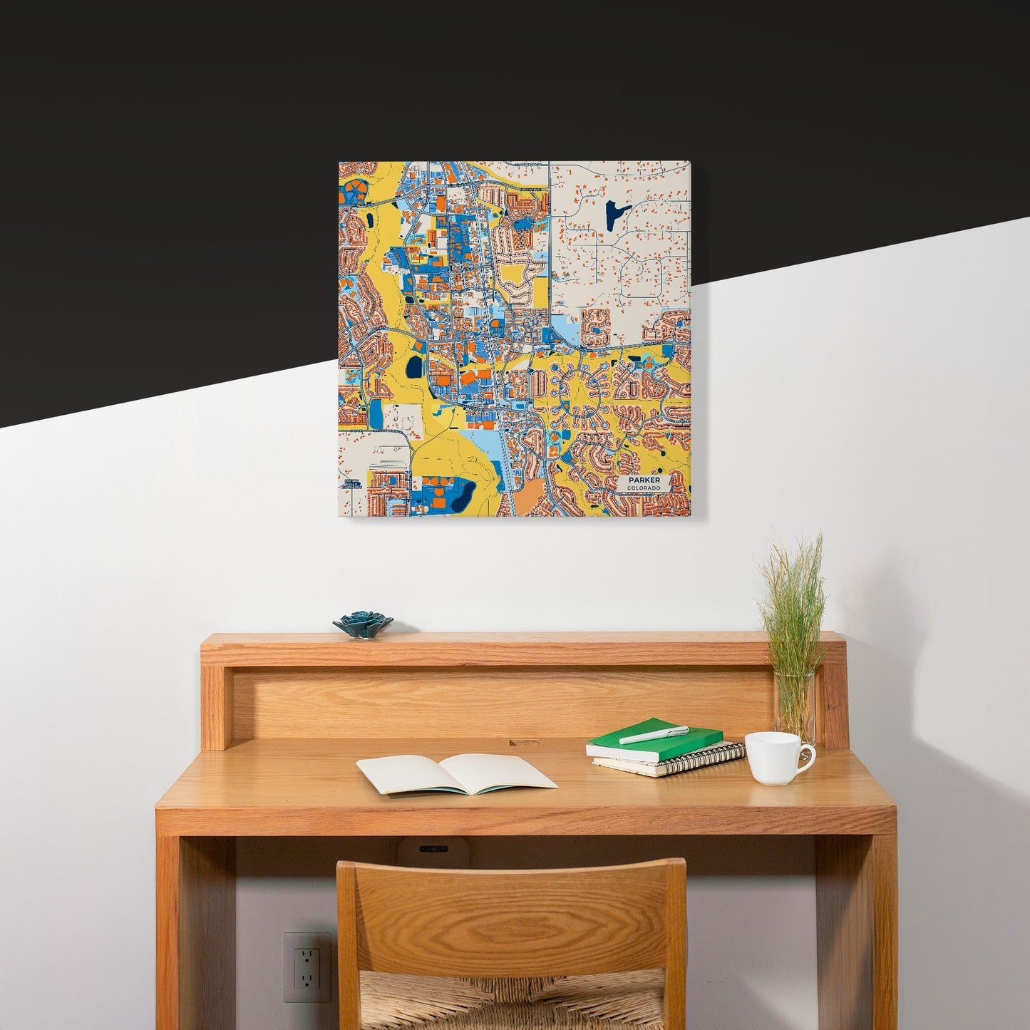 Parker Colorado Colorful City Map Canvas Print Scene