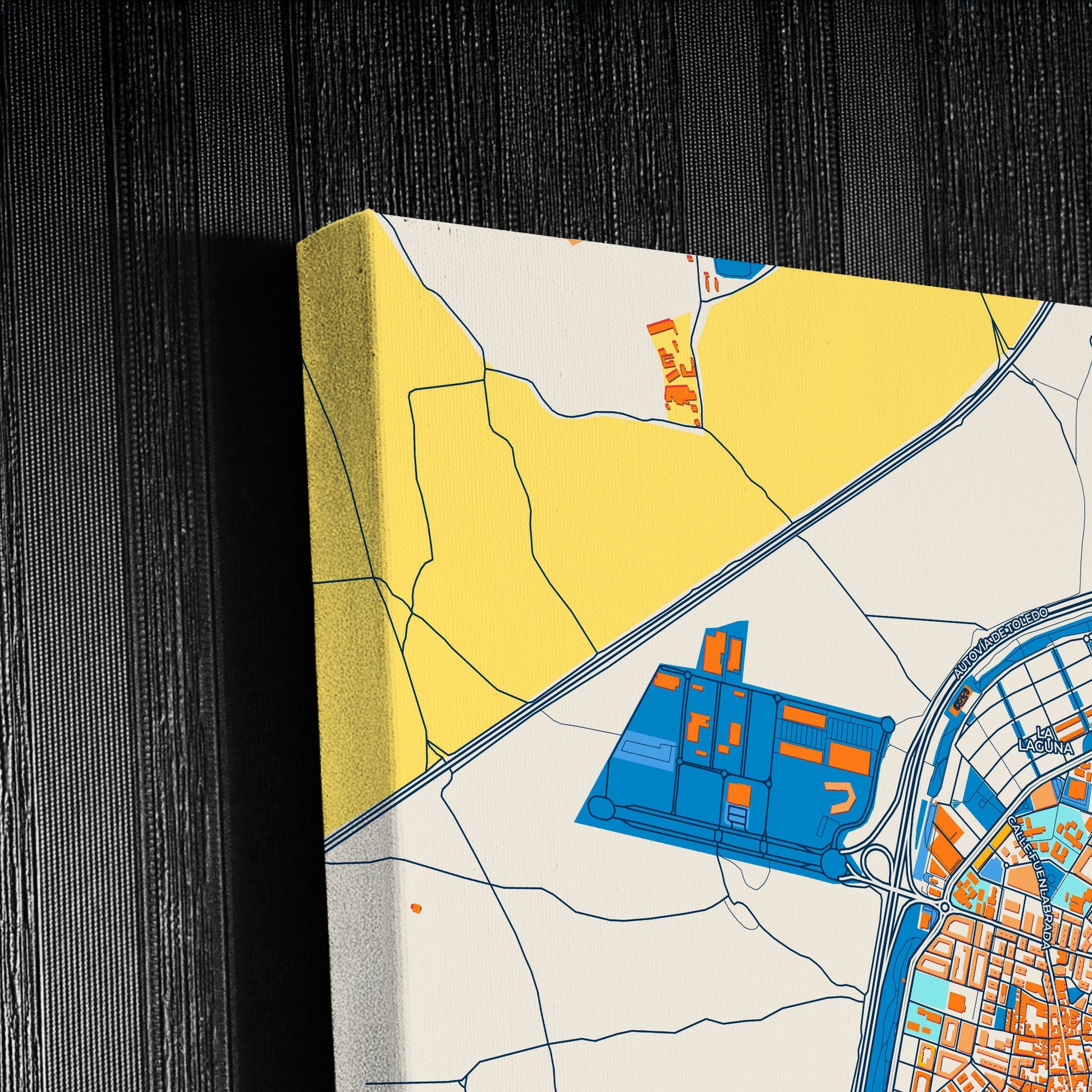 Parla Spain Colorful City Map Canvas Print Detail