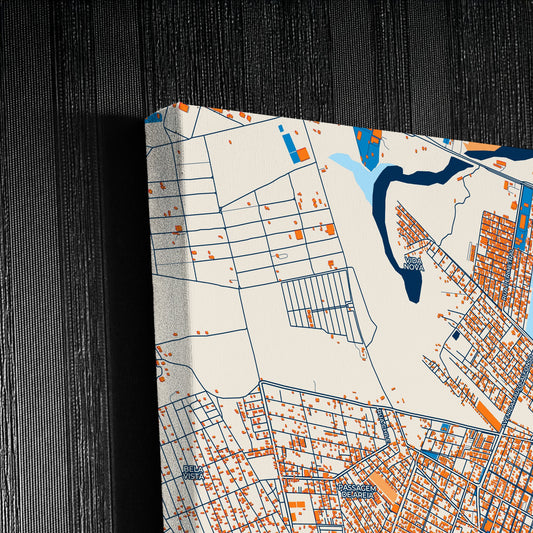 Parnamirim Brazil Colorful City Map Canvas Print Detail