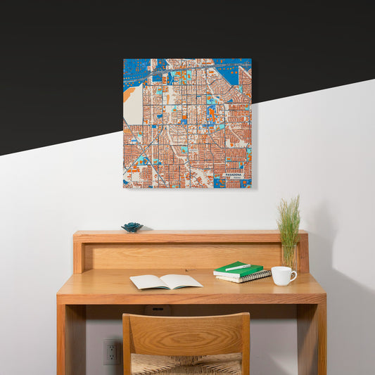 Pasadena Texas Colorful City Map Canvas Print Scene
