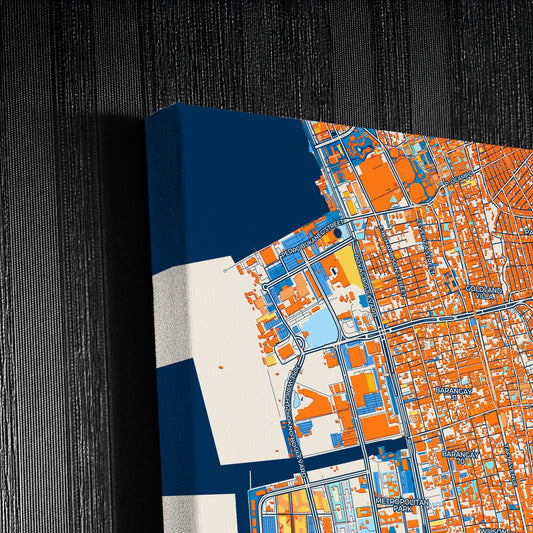 Pasay Philippines Colorful City Map Canvas Print Detail