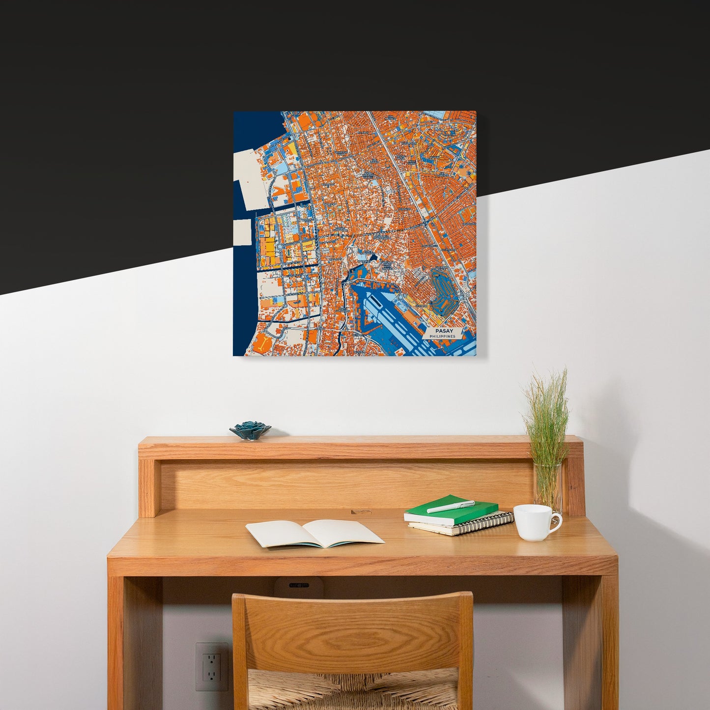Pasay Philippines Colorful City Map Canvas Print Scene