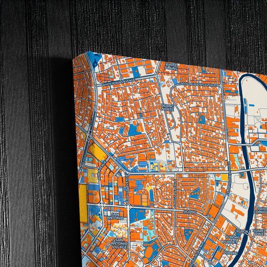 Pasig Philippines Colorful City Map Canvas Print Detail