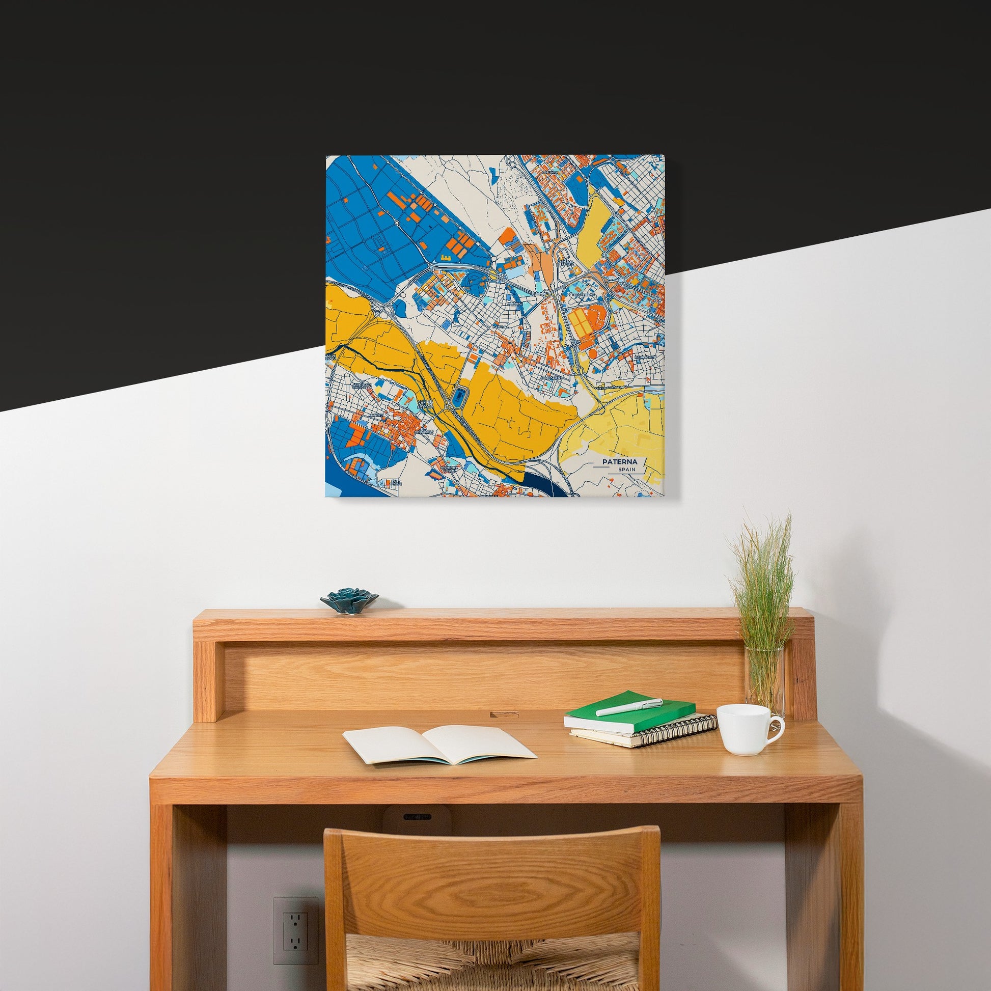 Paterna Spain Colorful City Map Canvas Print Scene