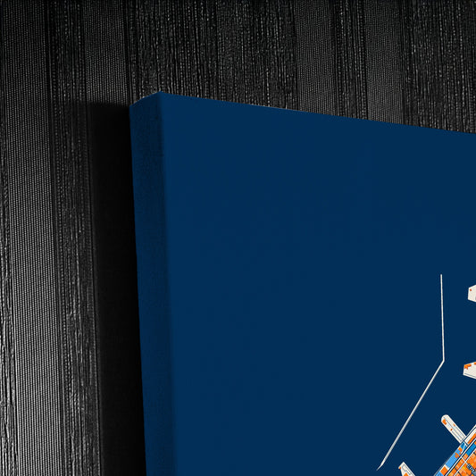 Πατρα Greece Colorful City Map Canvas Print Detail