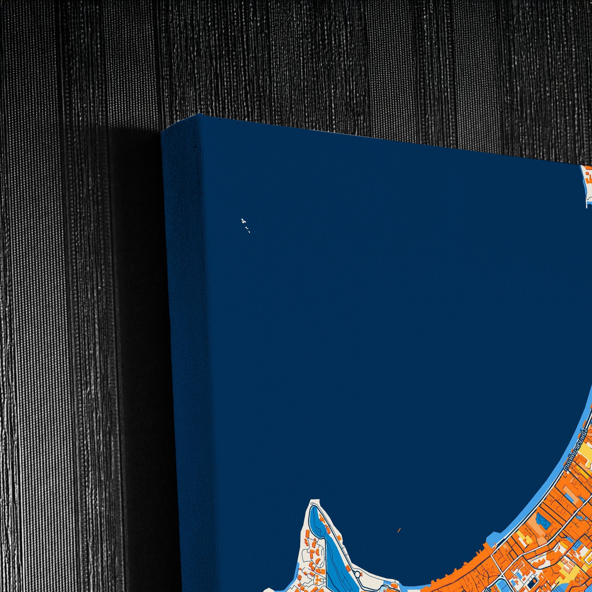 Pattaya Thailand Colorful City Map Canvas Print Detail