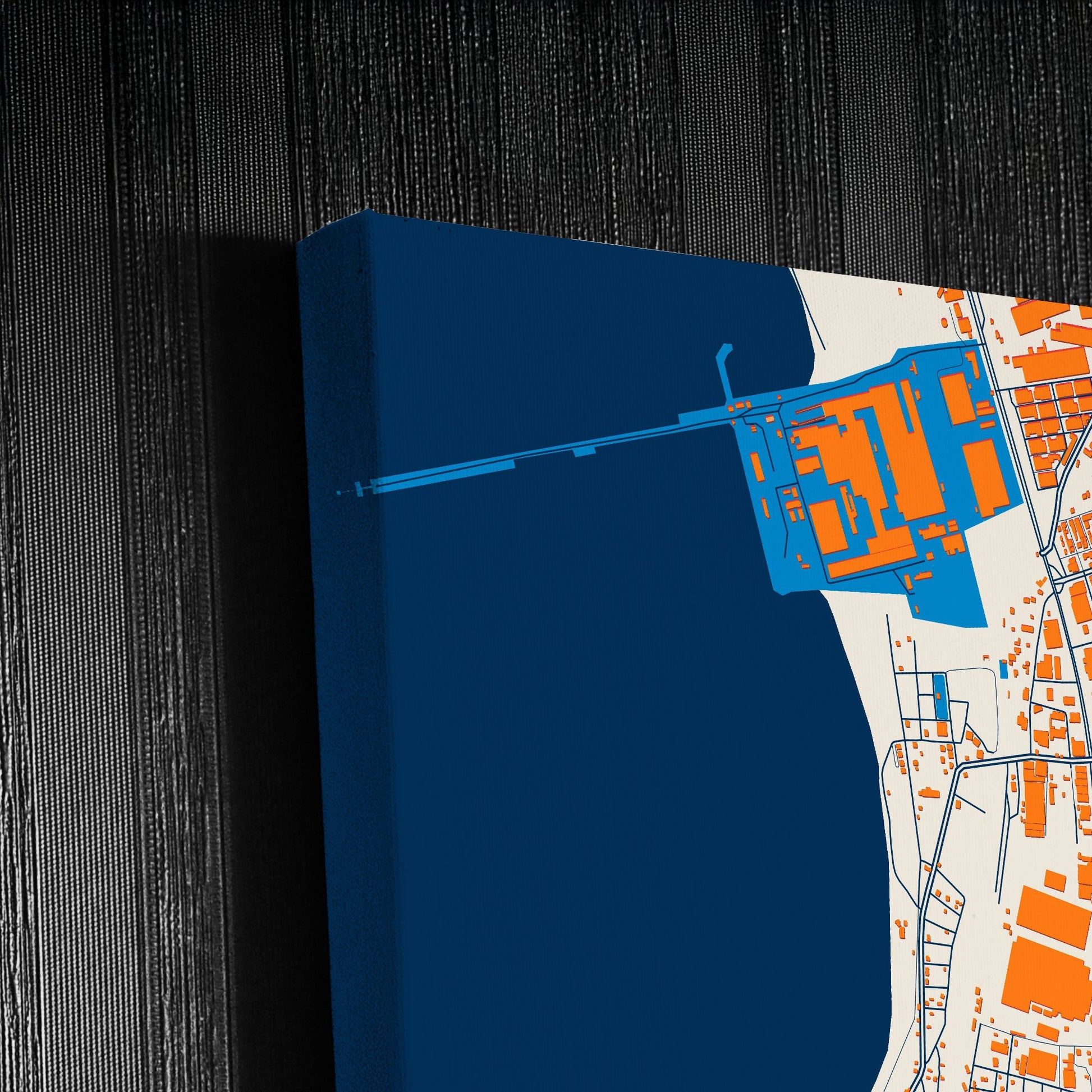 Payas Turkey Colorful City Map Canvas Print Detail