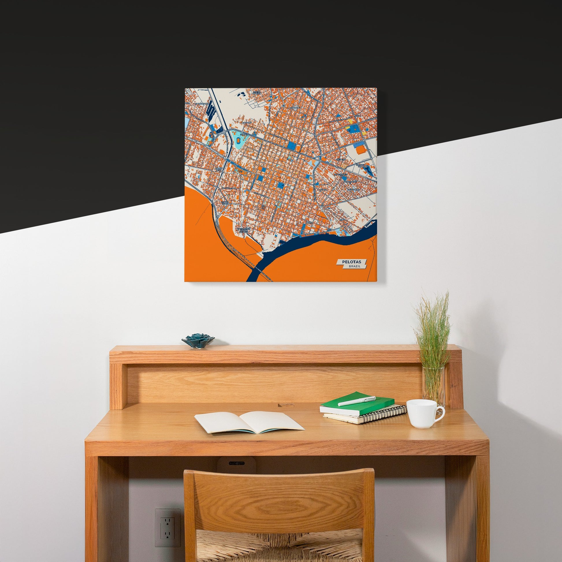 Pelotas Brazil Colorful City Map Canvas Print Scene