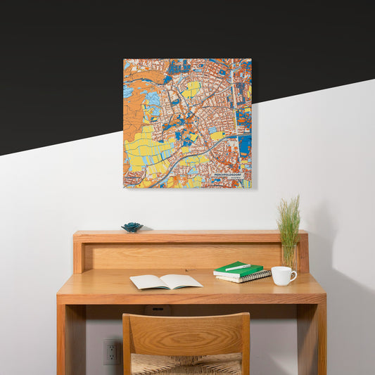 Perchtoldsdorf Austria Colorful City Map Canvas Print Scene