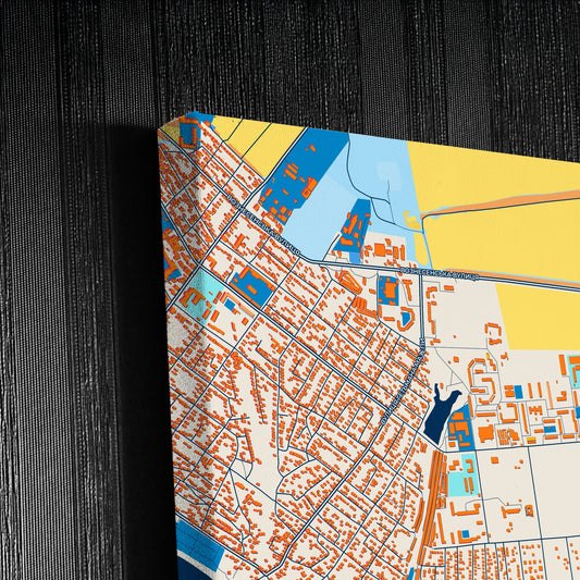 Первомайськ Ukraine Colorful City Map Canvas Print Detail