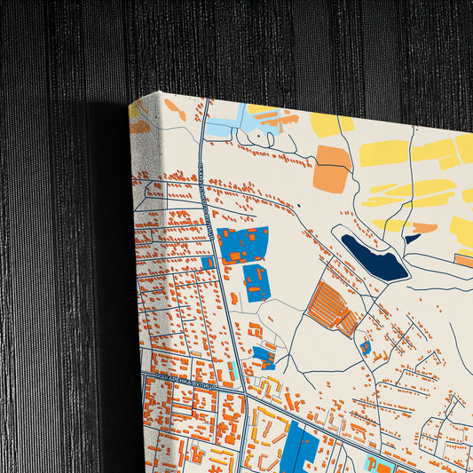 Первомайськ Ukraine Colorful City Map Canvas Print Detail