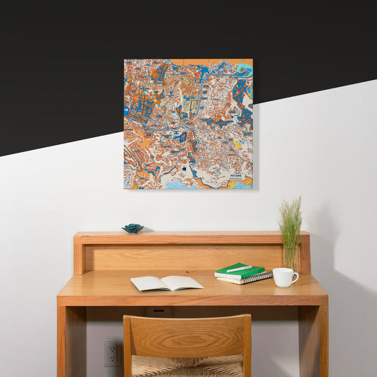 Petare Venezuela Colorful City Map Canvas Print Scene