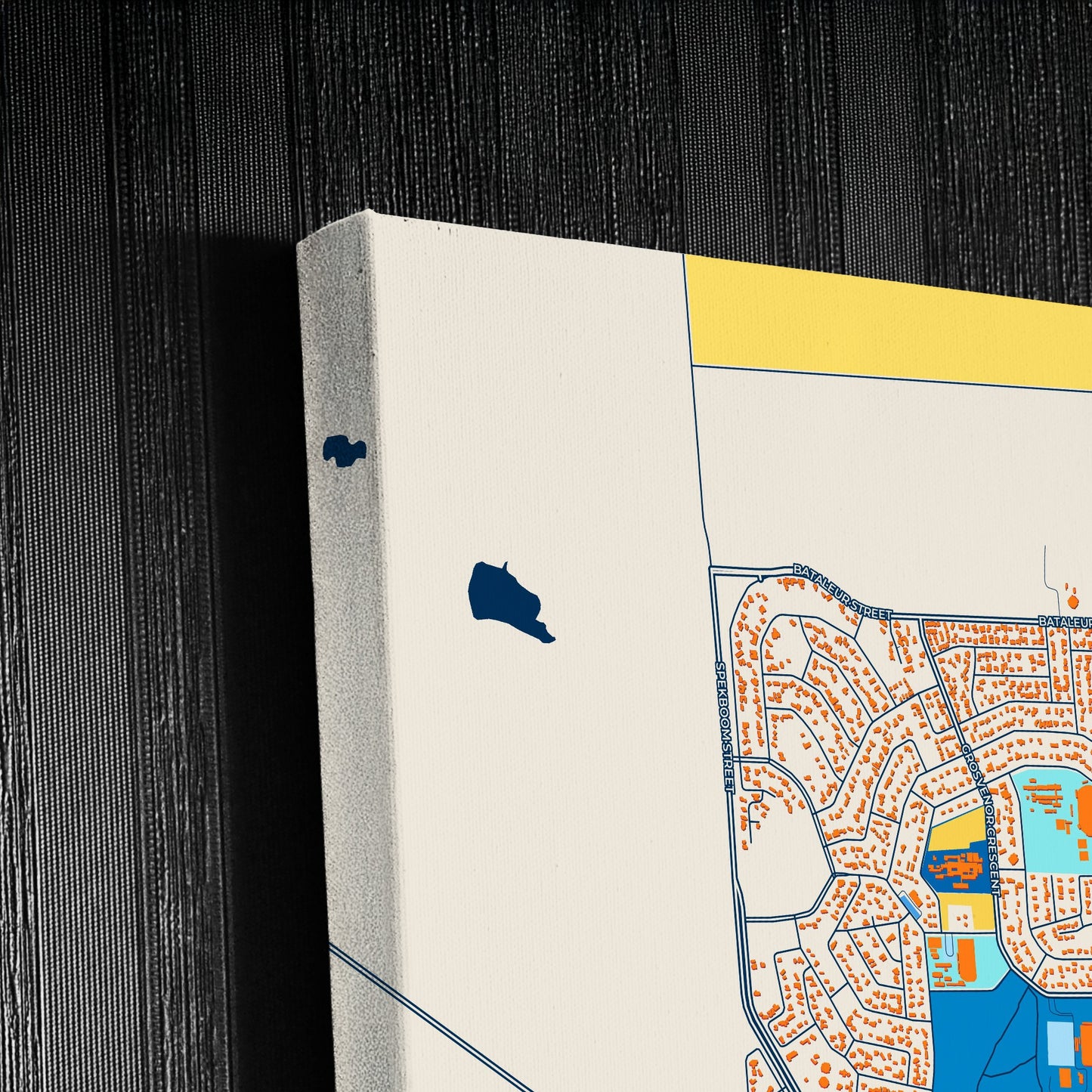 Phalaborwa South Africa Colorful City Map Canvas Print Detail