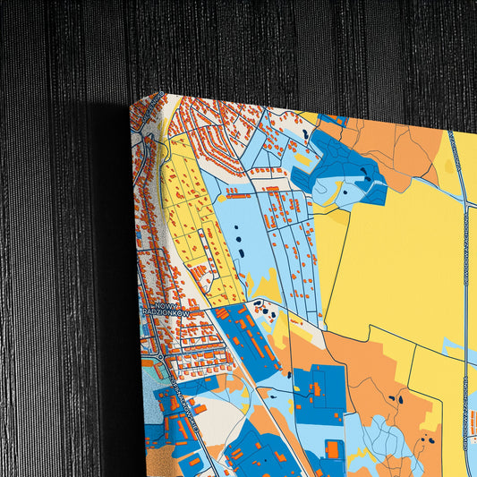 Piekary Śląskie Poland Colorful City Map Canvas Print Detail