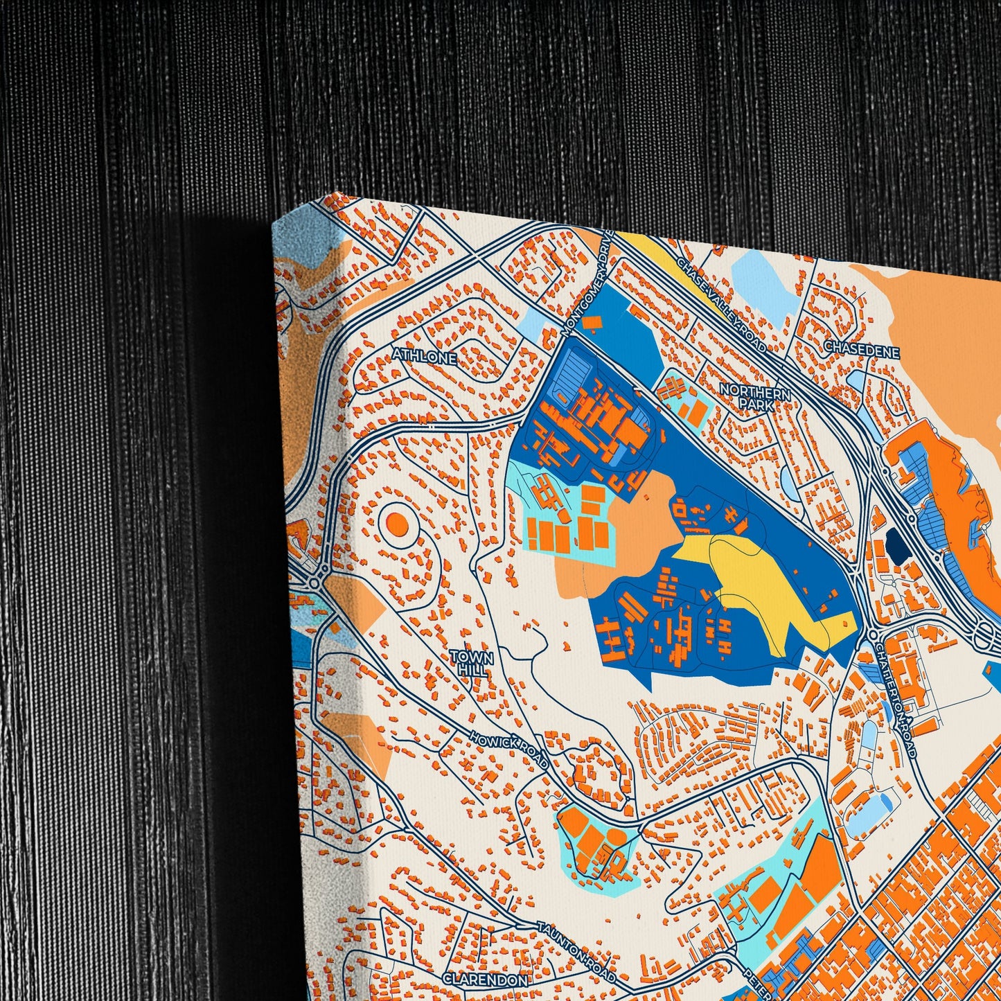 Pietermaritzburg South Africa Colorful City Map Canvas Print Detail