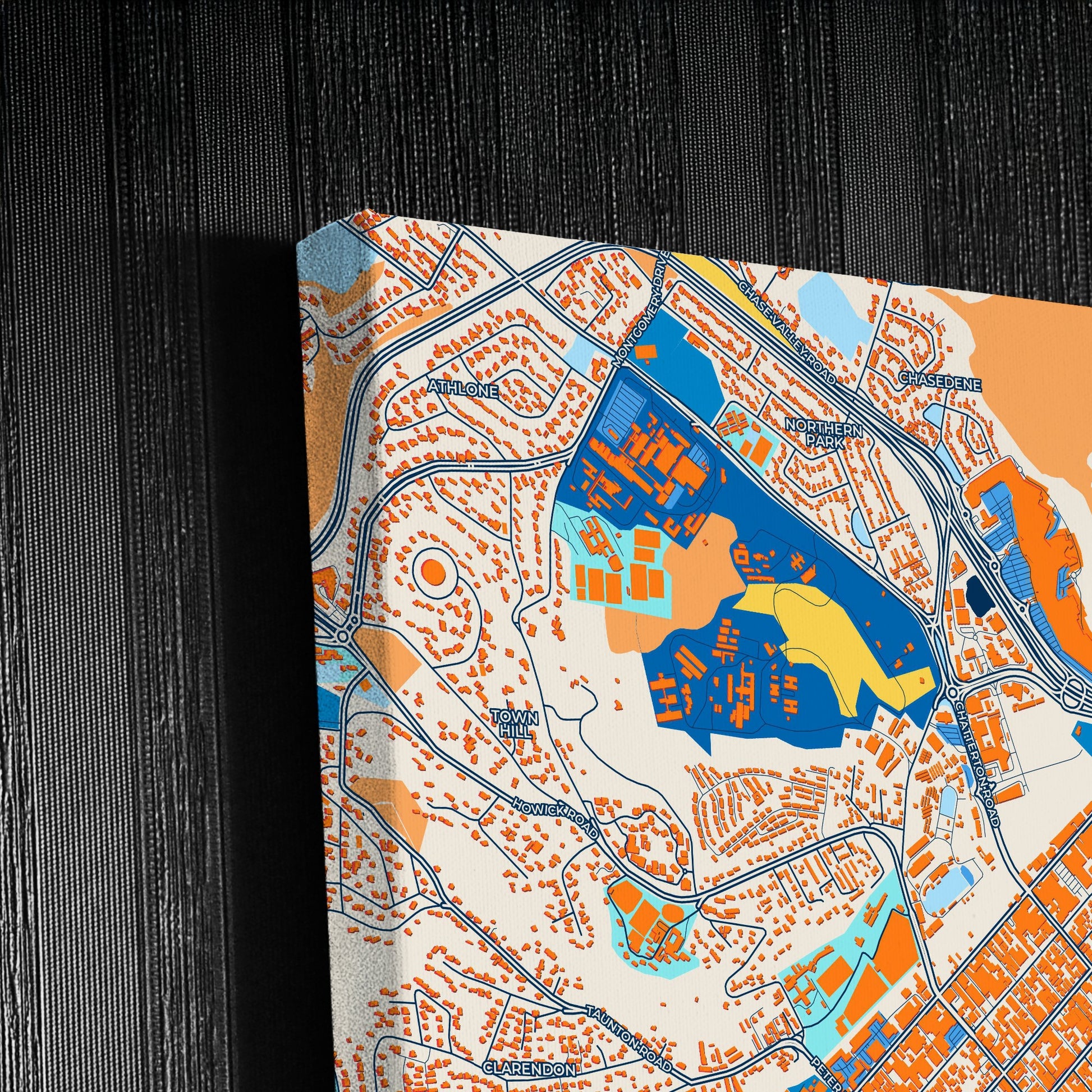 Pietermaritzburg South Africa Colorful City Map Canvas Print Detail