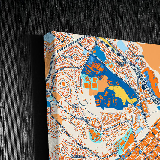 Pietermaritzburg South Africa Colorful City Map Canvas Print Detail