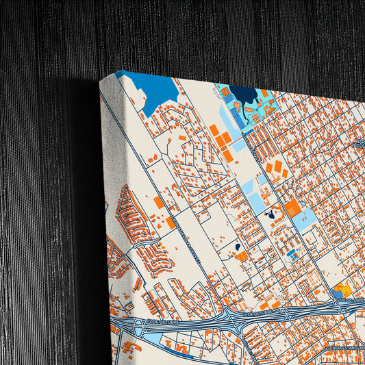 Pilar Argentina Colorful City Map Canvas Print Detail