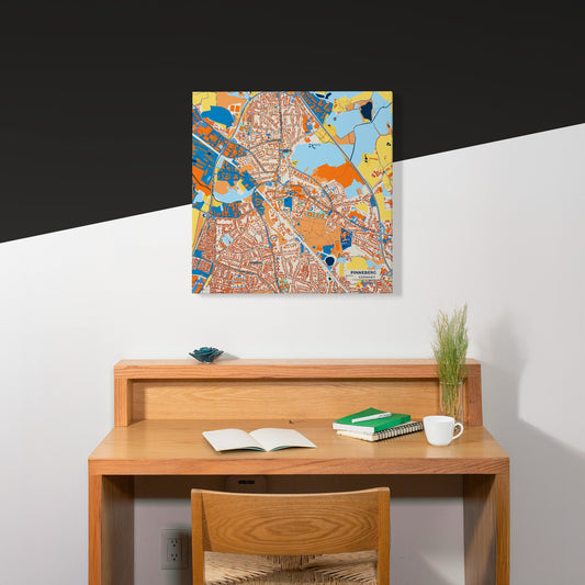 Pinneberg Germany Colorful City Map Canvas Print Scene