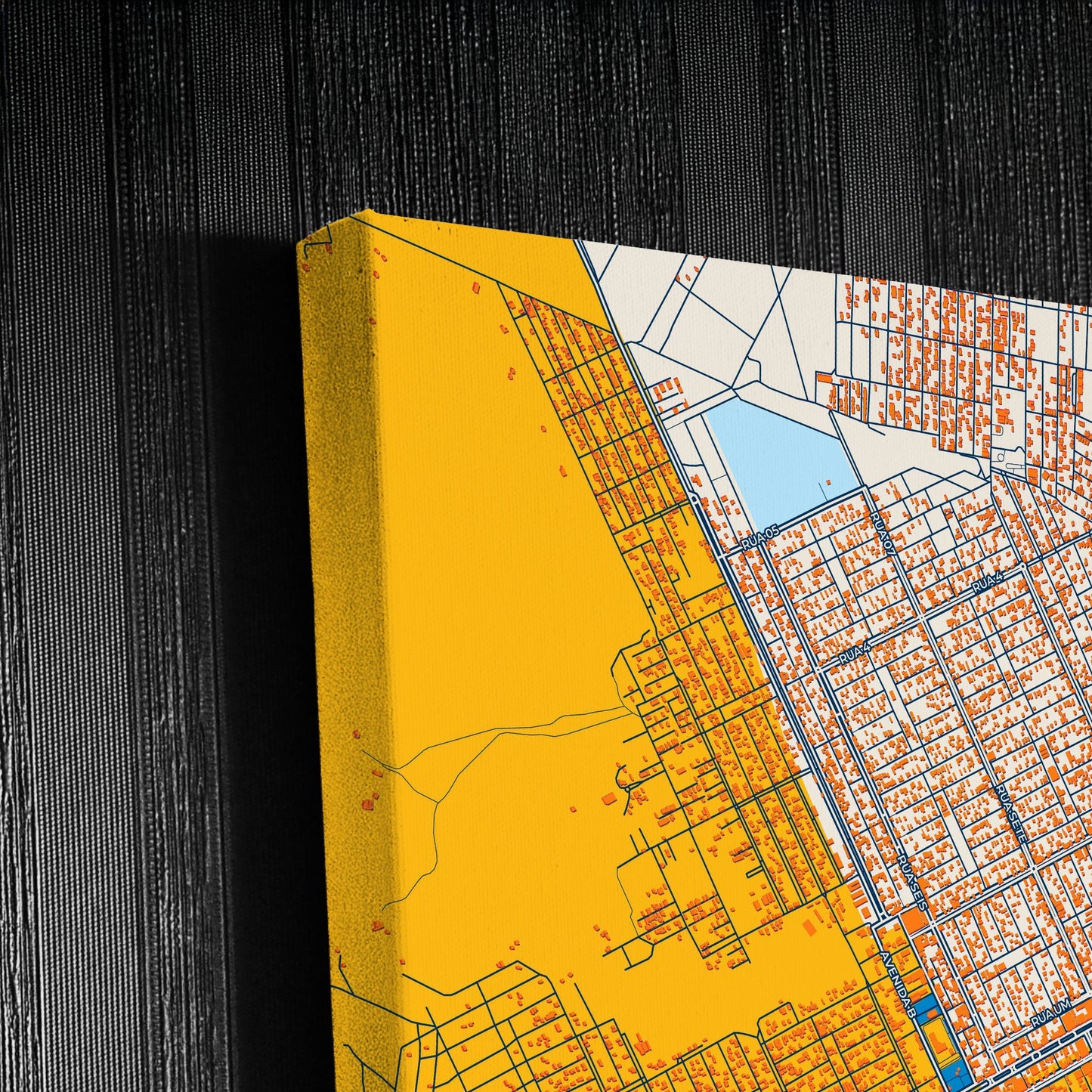 Planaltina Brazil Colorful City Map Canvas Print Detail
