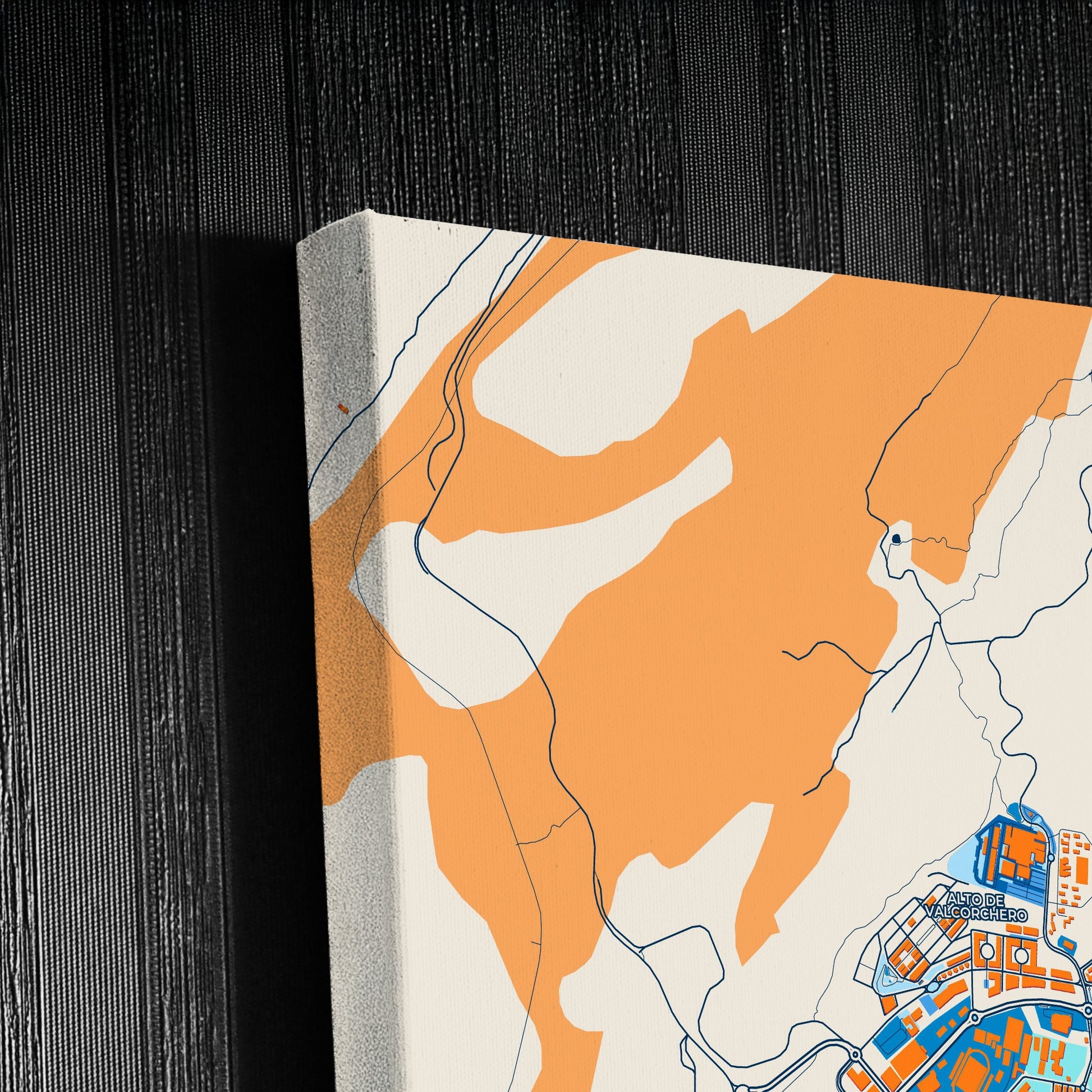 Plasencia Spain Colorful City Map Canvas Print Detail