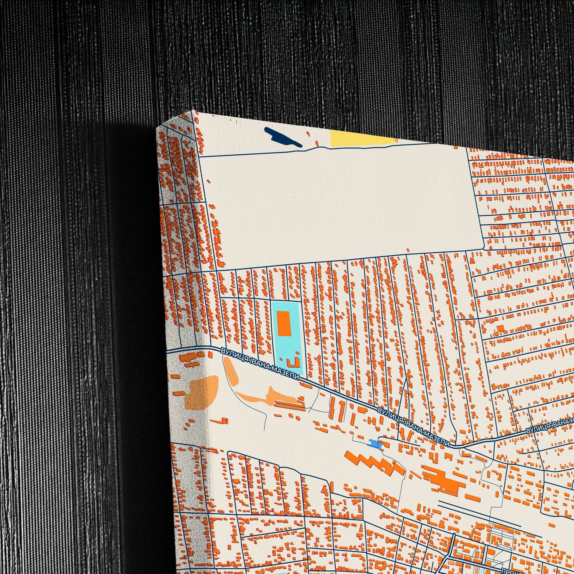 Покровськ Ukraine Colorful City Map Canvas Print Detail