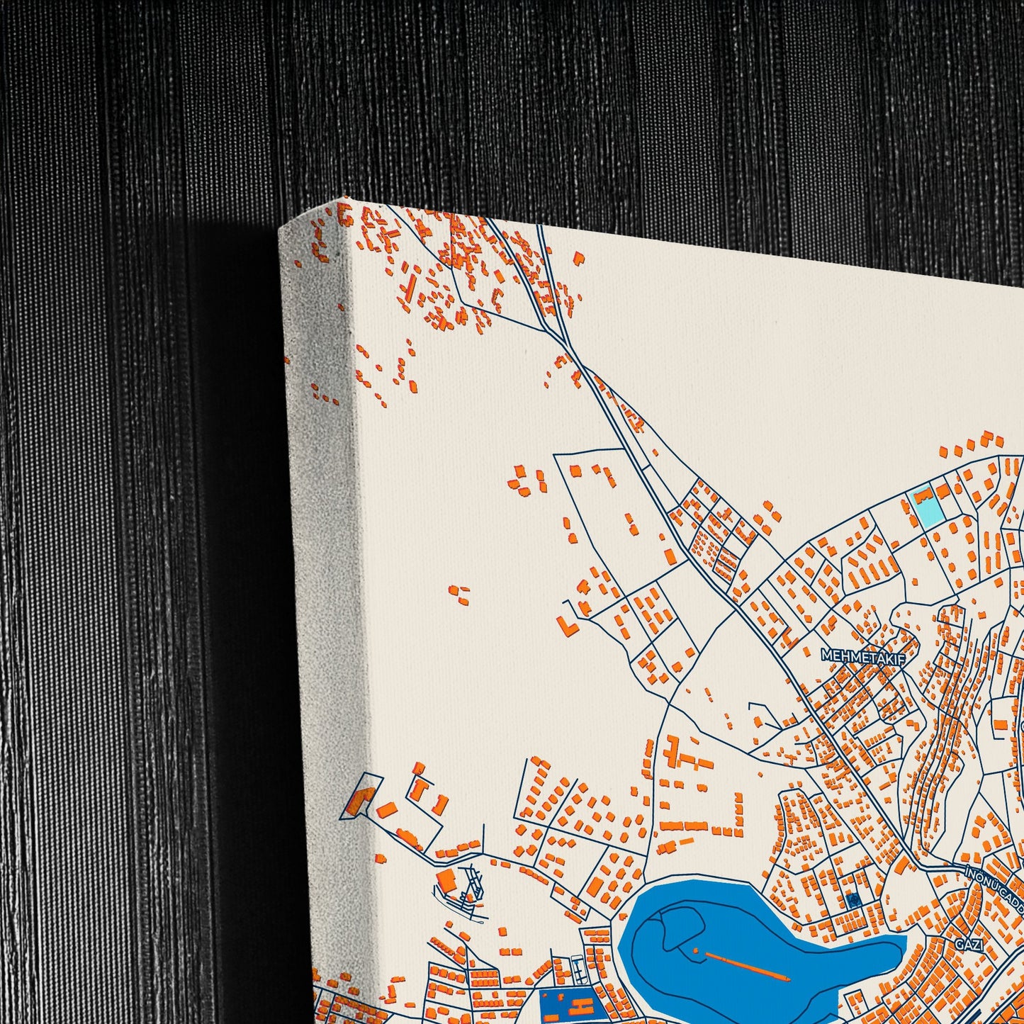 Polatli Turkey Colorful City Map Canvas Print Detail
