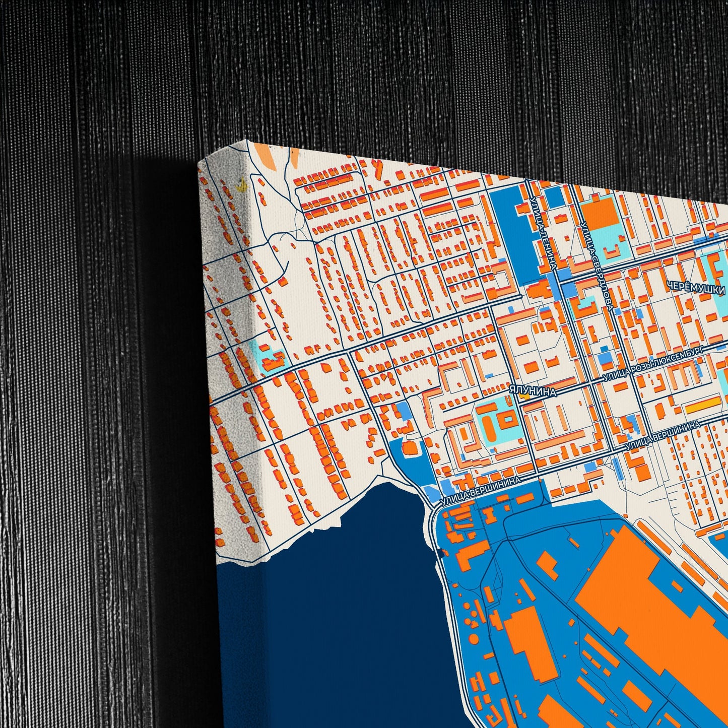 Полевской Russia Colorful City Map Canvas Print Detail