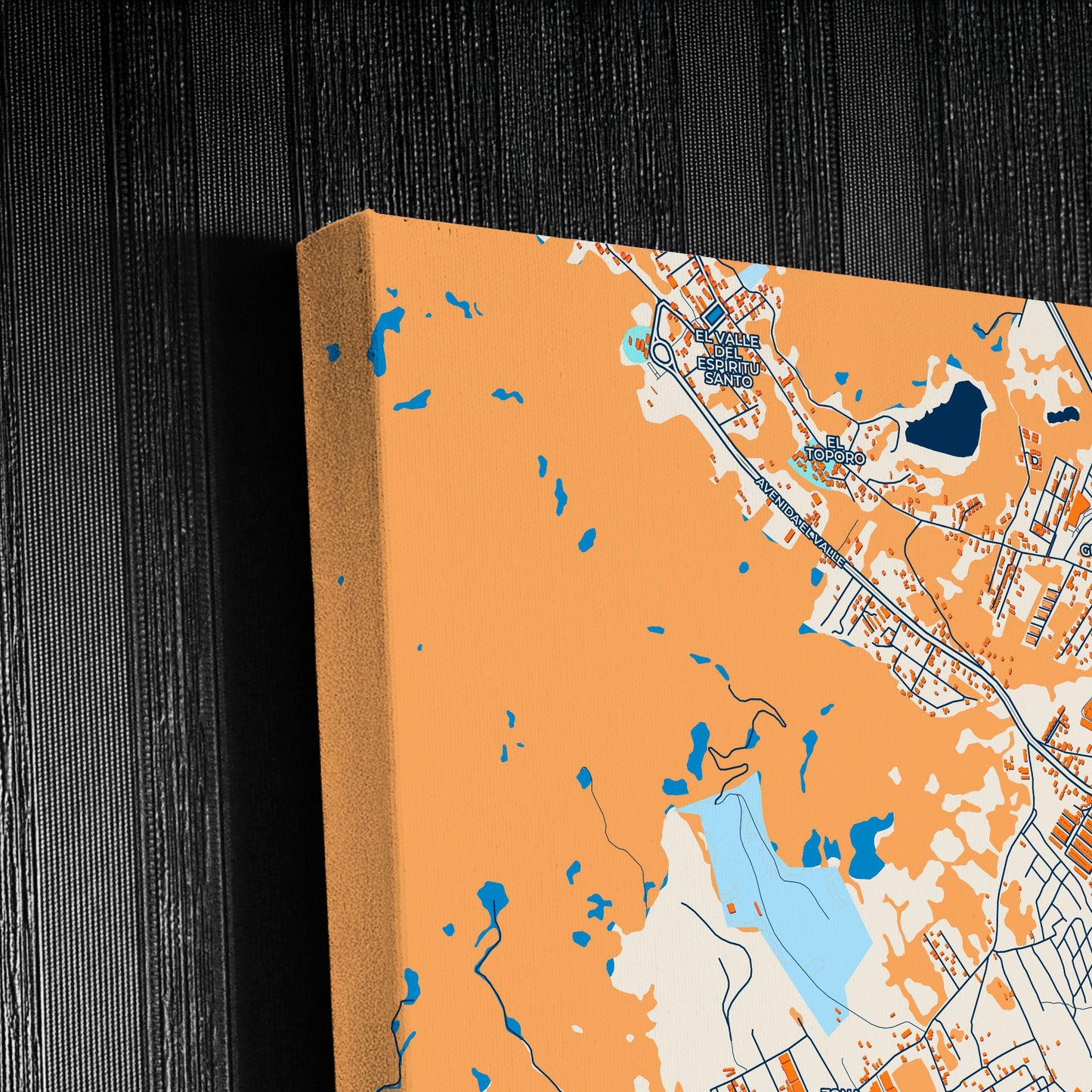 Porlamar Venezuela Colorful City Map Canvas Print Detail