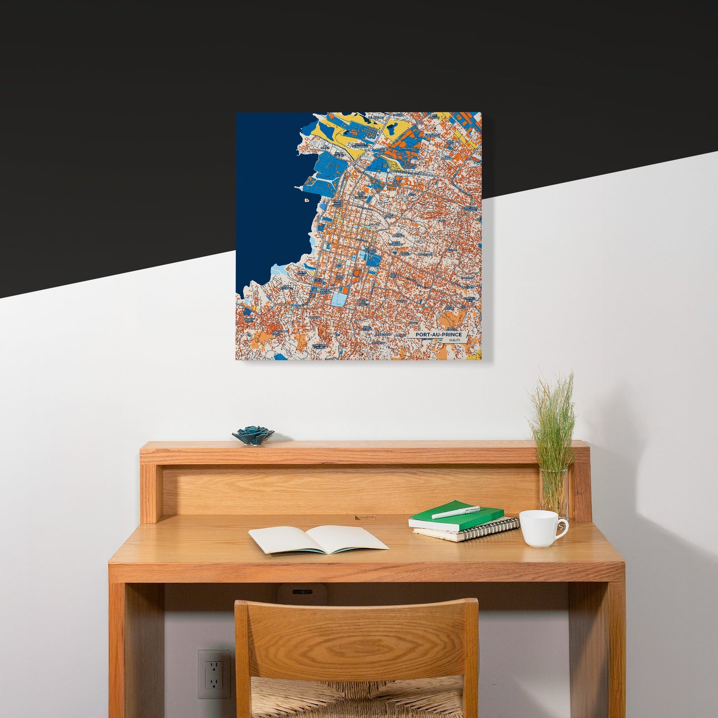 Port-Au-Prince Haiti Colorful City Map Canvas Print Scene