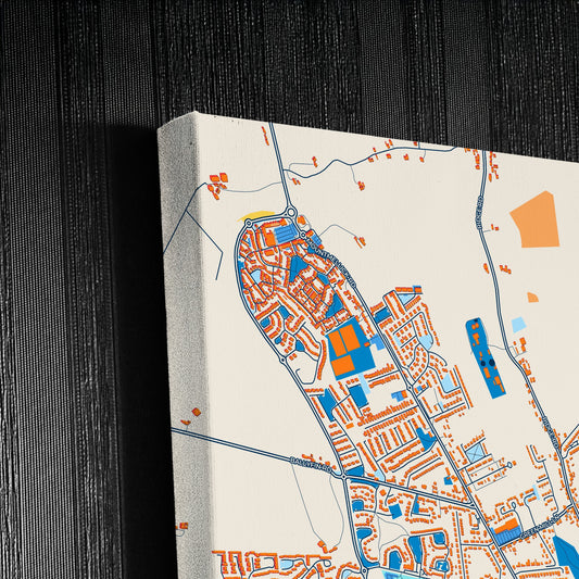 Port Laoise Ireland Colorful City Map Canvas Print Detail
