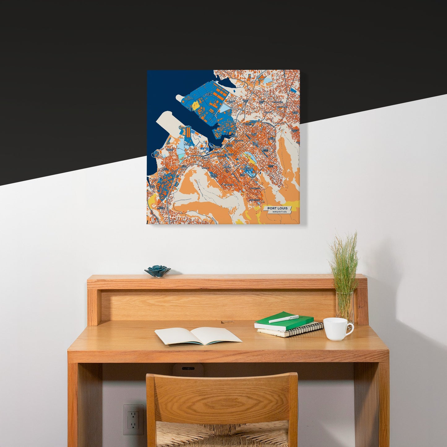 Port Louis Mauritius Colorful City Map Canvas Print Scene