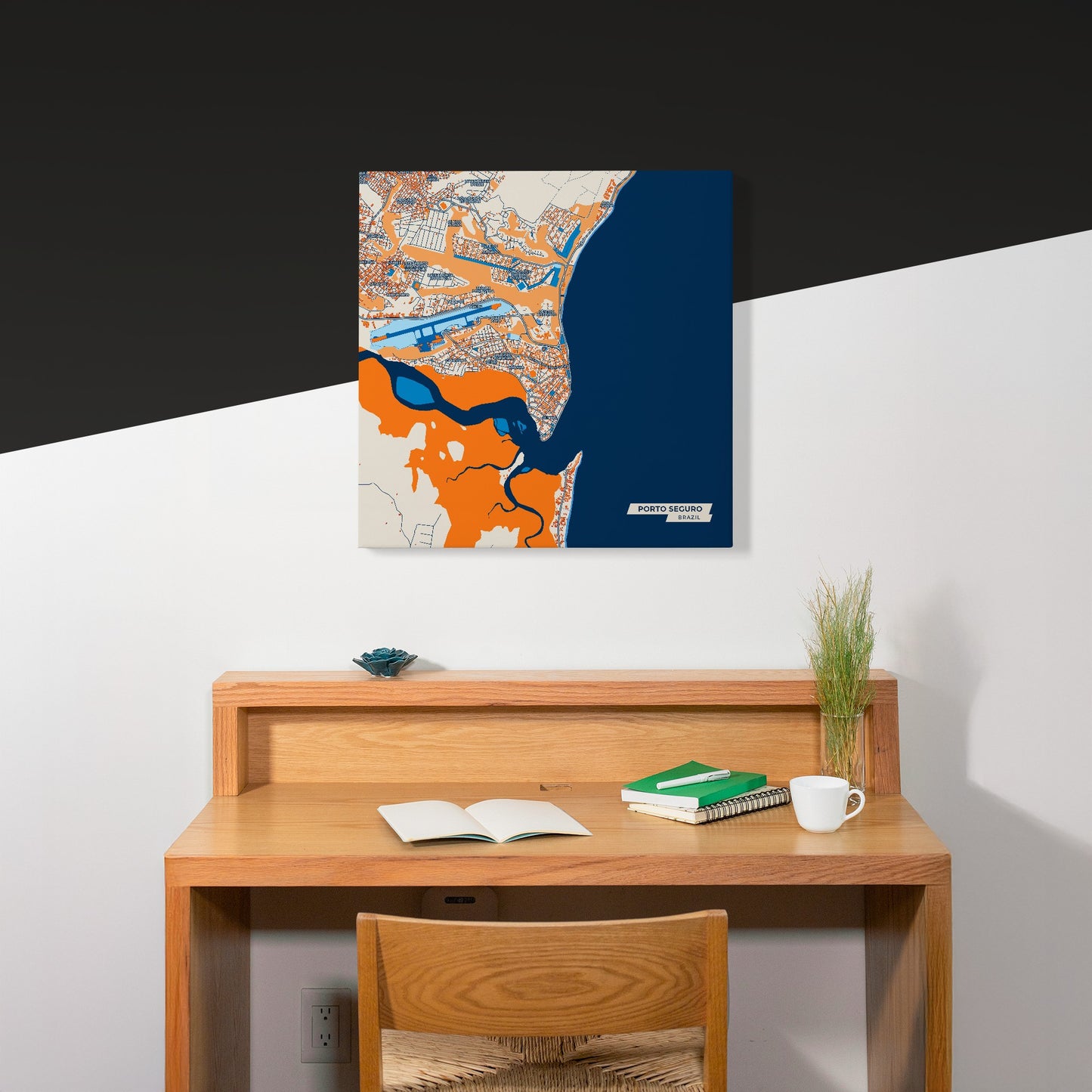 Porto Seguro Brazil Colorful City Map Canvas Print Scene