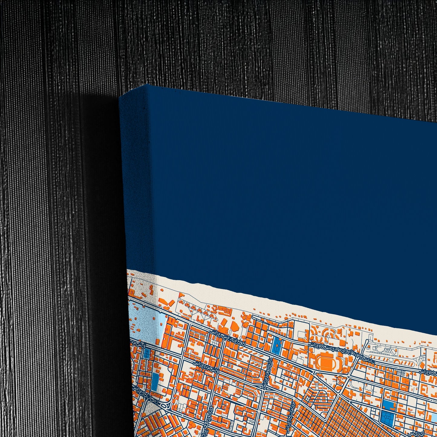 Port Said Egypt Colorful City Map Canvas Print Detail