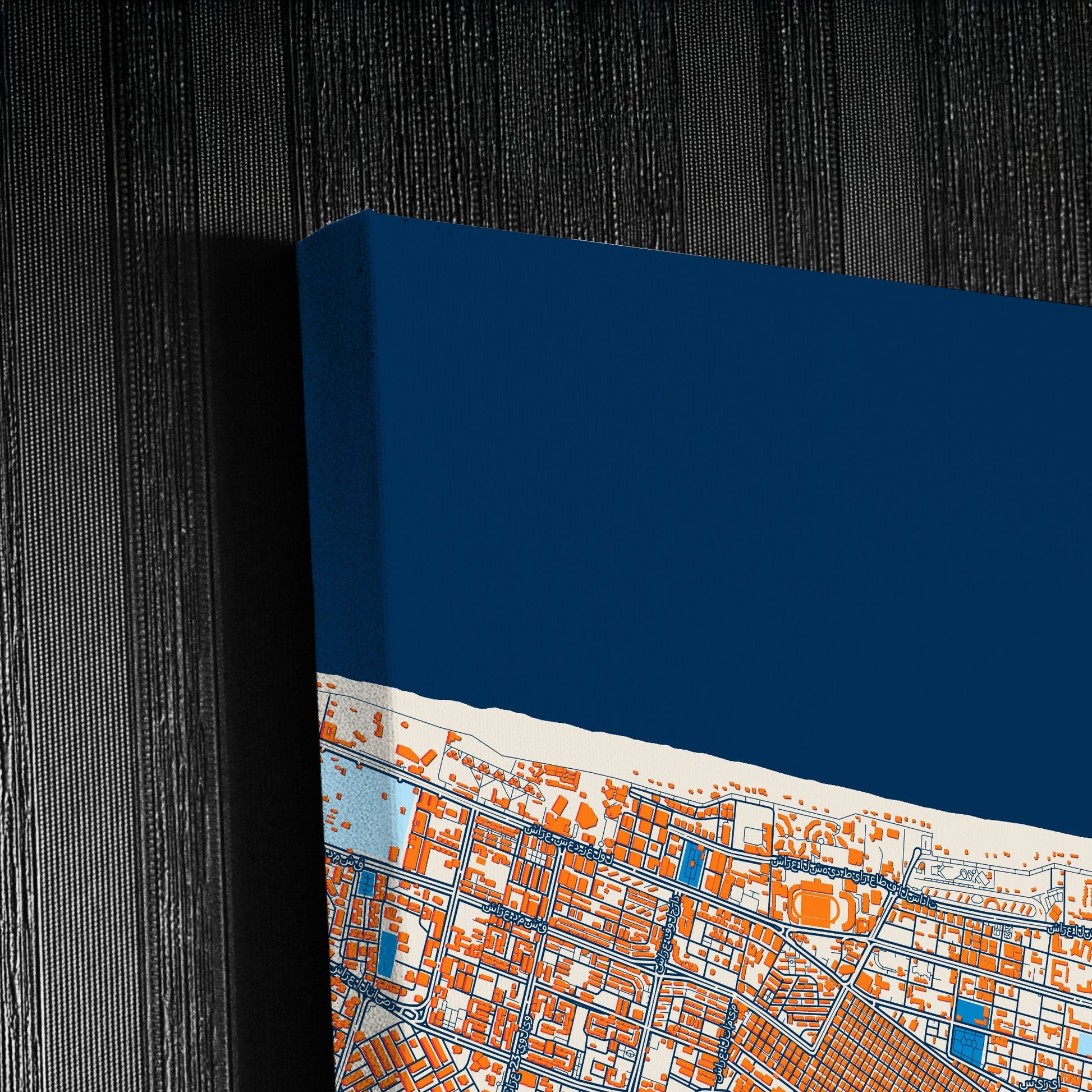 Port Said Egypt Colorful City Map Canvas Print Detail