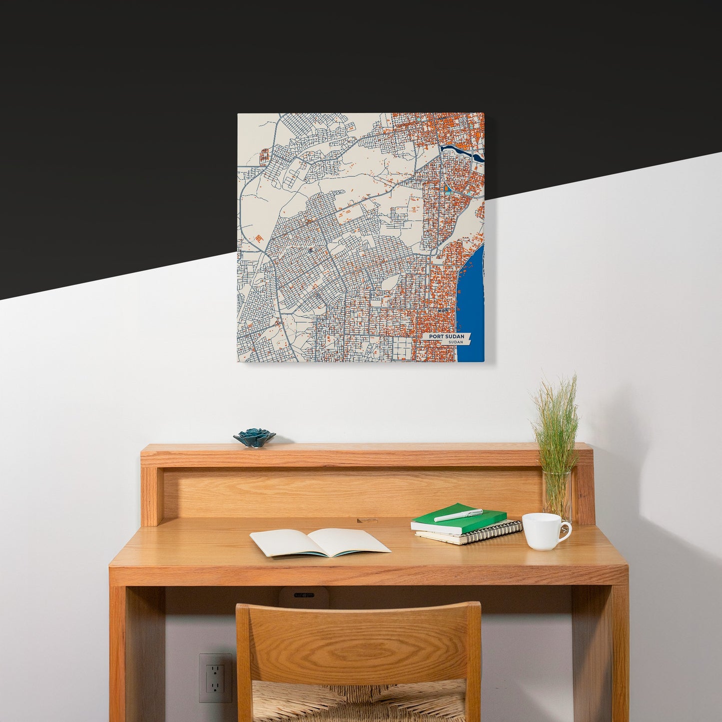 Port Sudan Sudan Colorful City Map Canvas Print Scene