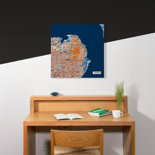 Posadas Argentina Colorful City Map Canvas Print Scene
