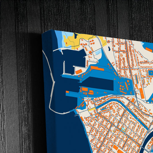 Poti Georgia Colorful City Map Canvas Print Detail