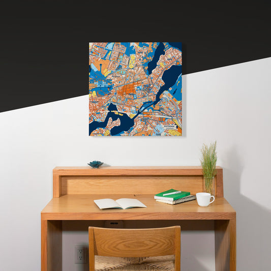 Potsdam Germany Colorful City Map Canvas Print Scene