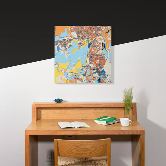 Pouso Alegre Brazil Colorful City Map Canvas Print Scene