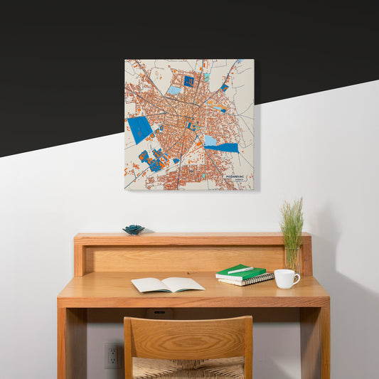 Пожаревац Serbia Colorful City Map Canvas Print Scene