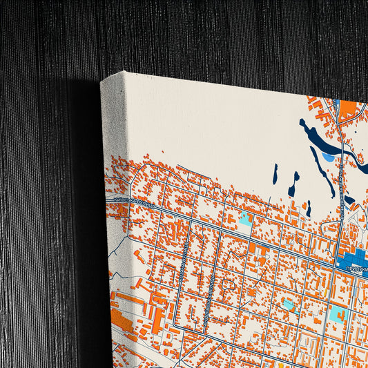 Прилуки Ukraine Colorful City Map Canvas Print Detail